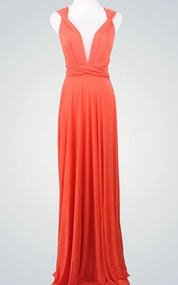 Coral Wrap Infinity Coral Bridemaids Convertible Wrap Dres Coral Prom Multiway Evening Long Wrap Dress