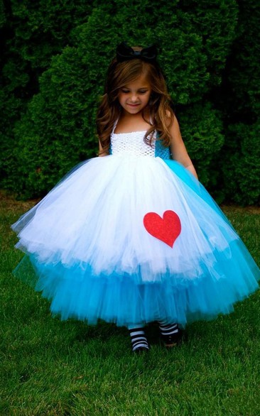 Mix Color Lovely Sleeveless Tulle Flower Girl Dress Ball Gown