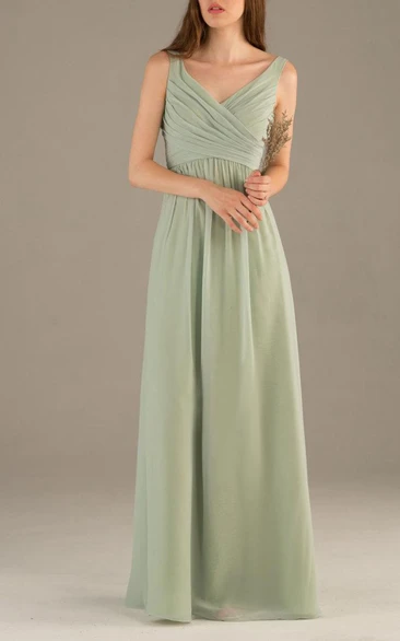 Simple Dusty Green Bridesmaid Dress - June Bridals