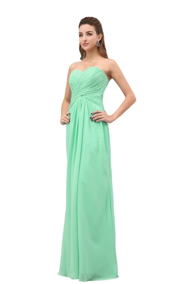 Classical Strapless Sweetheart Criss-cross A-line Gown