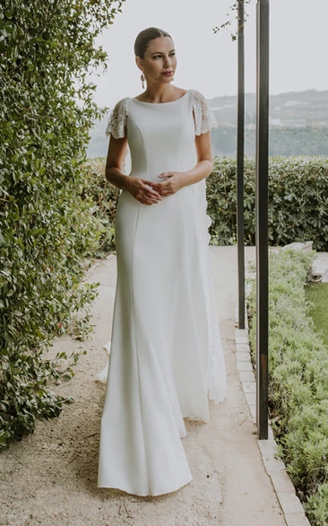 White Short Country Wedding Dress