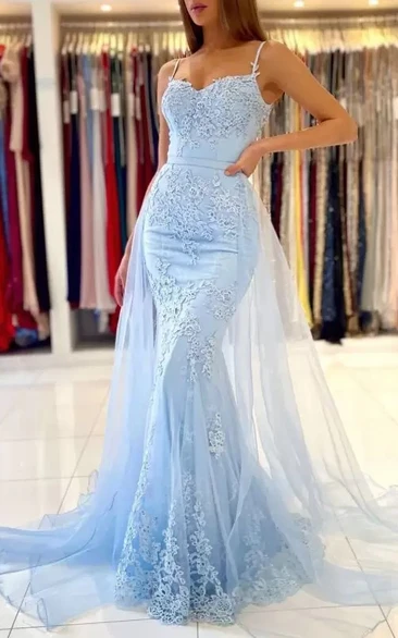 Elegant Baby Blue Evening Dress