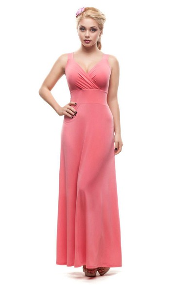 Bridesmaid Pink Maxi Dress