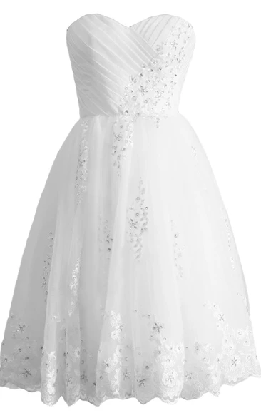 Sweetheart A-line Bridal Dress With Sequins