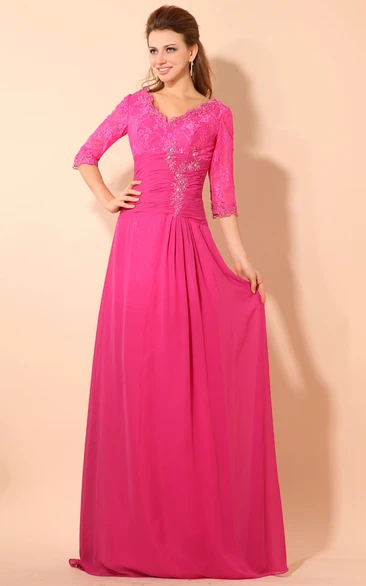 Hot Pink Mother of the Bride Dress