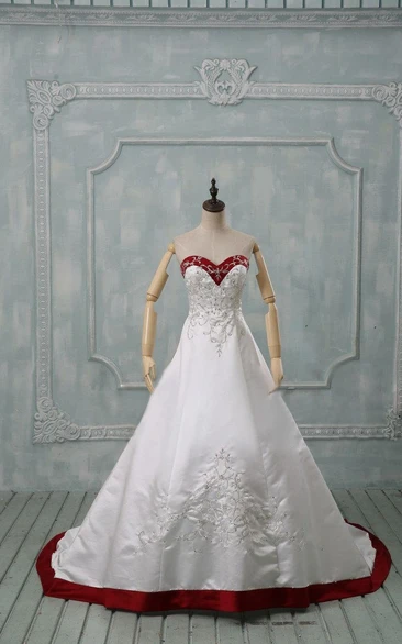 Red and white sales wedding dresses