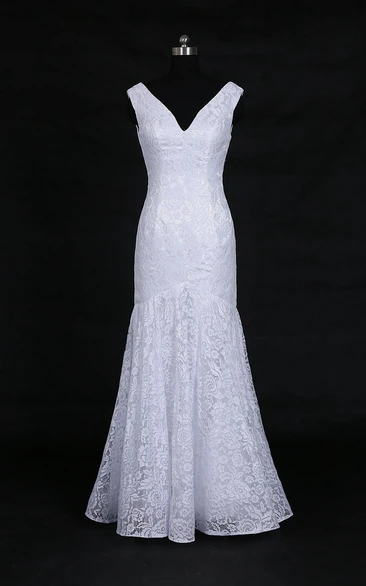 Sexy White Lace Mermaid White Gown Dress