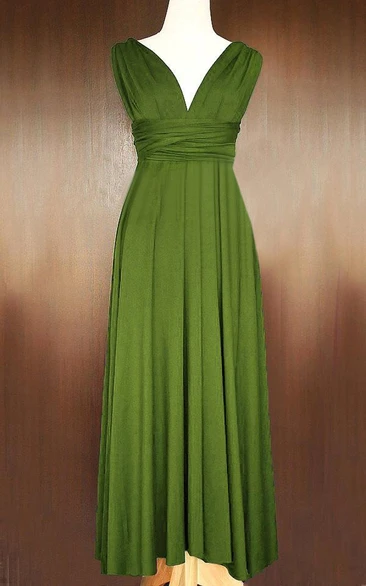 Olive Infinity Convertible Multiway Wrap Full Length Dress