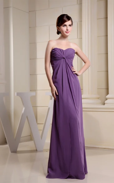 Ruched Sweetheart A-Line Floor-Length Dress with Detachable Scalloped Jacket
