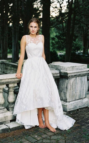 High Low Wedding Dresses With Cowboy Boots - June Bridals