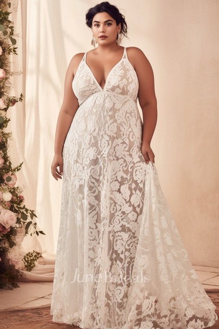 Simple country wedding 2025 dresses plus size