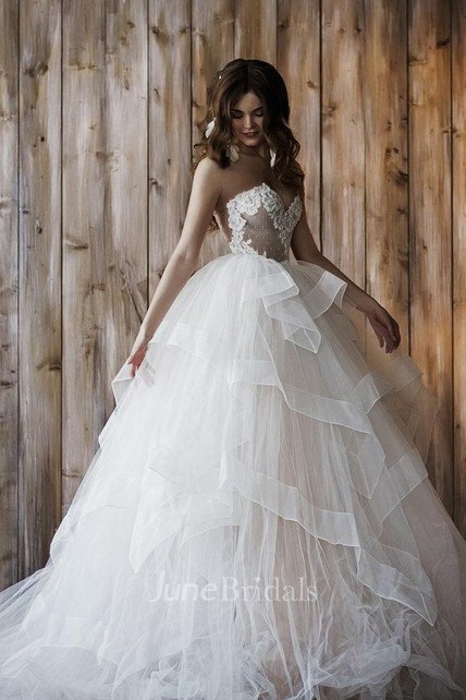 [Bride And You] ARIELLA organza H-line long dress 送料込 Andrea & Leo Couture A1288 A Line Sheer Corset Floral Prom