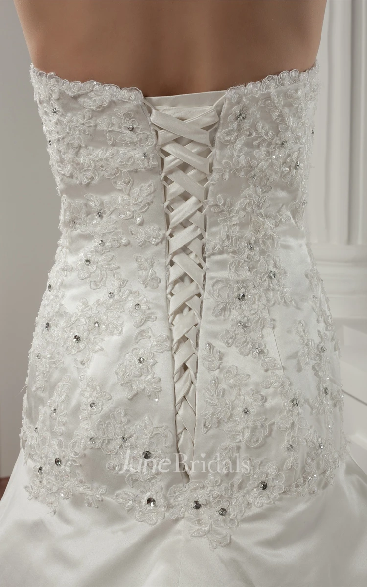 Long-Sleeve Pick-Up Lace Appliques Dress with Beading and Bolero