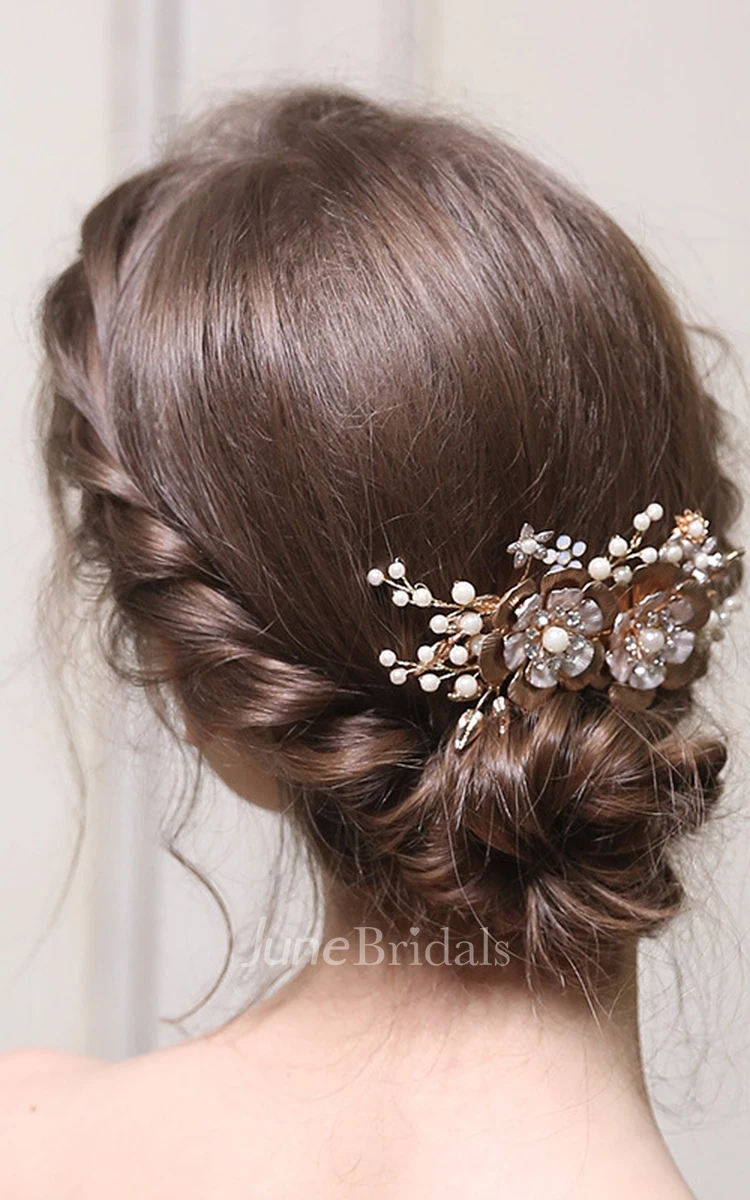 Classical Rhinestone Vintage Hair Combs with Beads