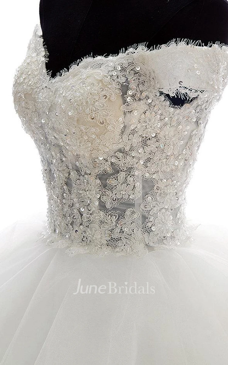Victorian Inspired Off-Shoulder Tulle Ball Gown With Beaded Bodice