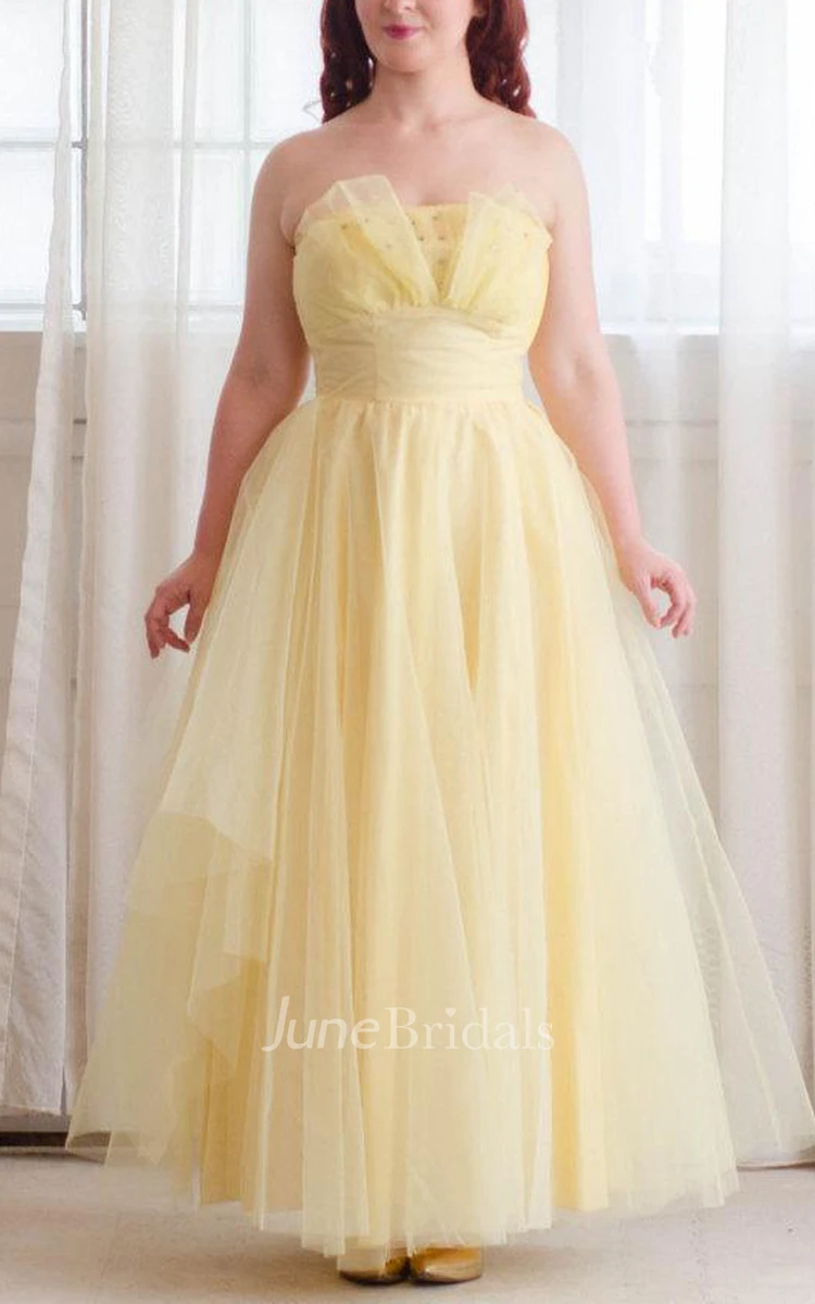 50S Tulle Vintage 1950S Prom Honeysuckle Prom Dress