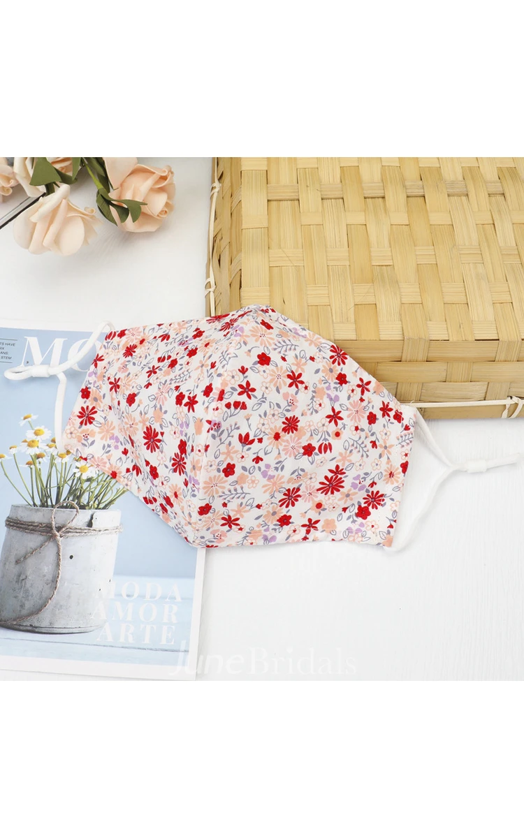 Non-medicial Floral Printed Cotton Reusable Face Mask In Multiple Colors