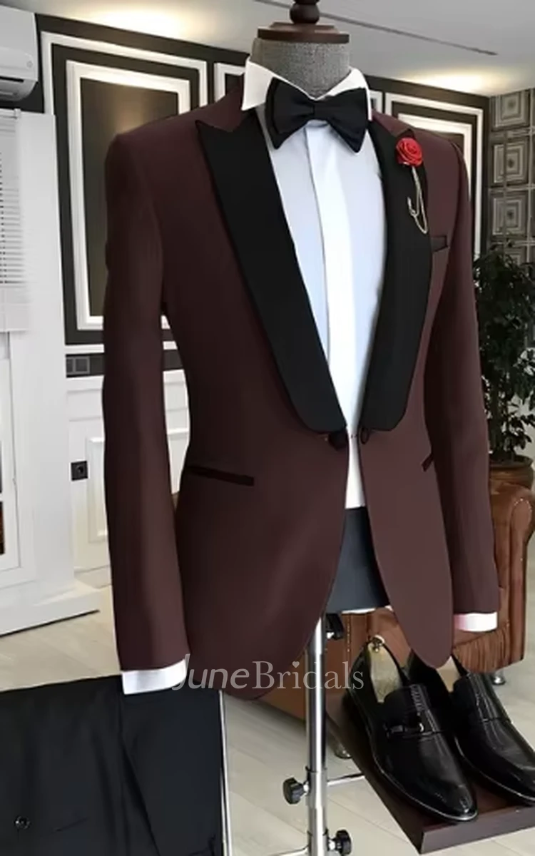 Formal Modern 2 Piece Men's Wedding Suits Classic Single Button Prom Party Men Suits