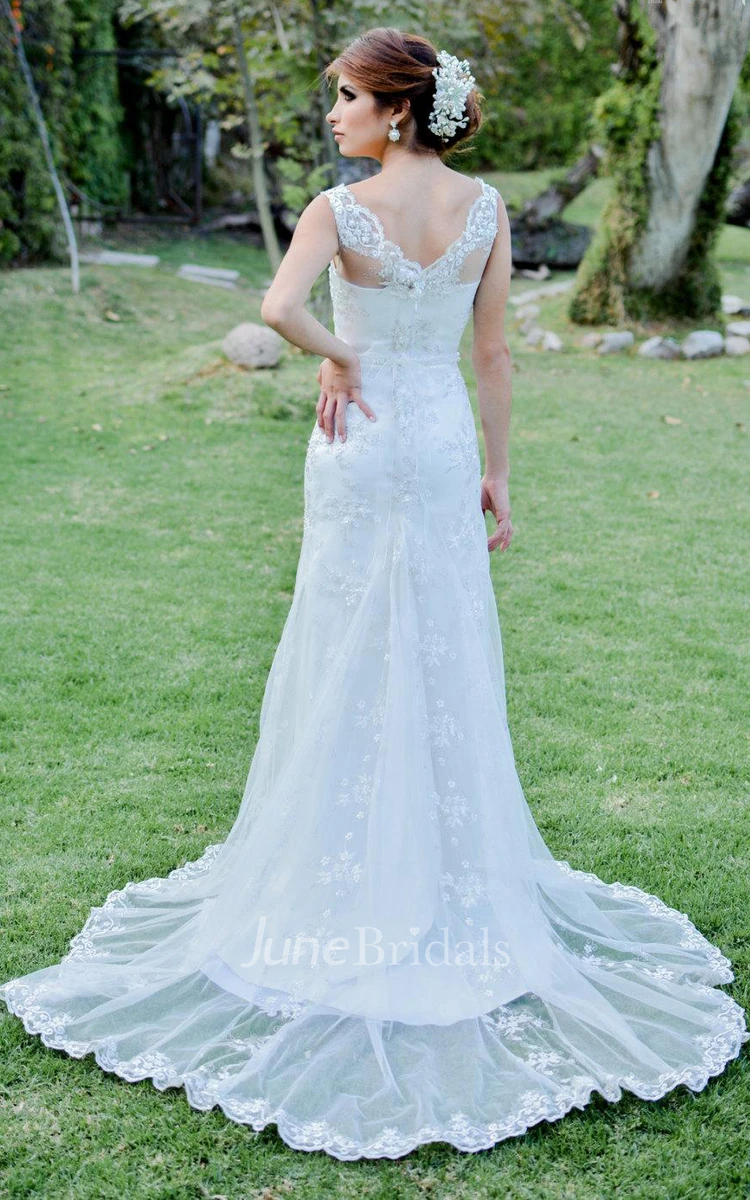 A-Line Sweetheart Tulle Lace Satin Dress With Beading Embroideries