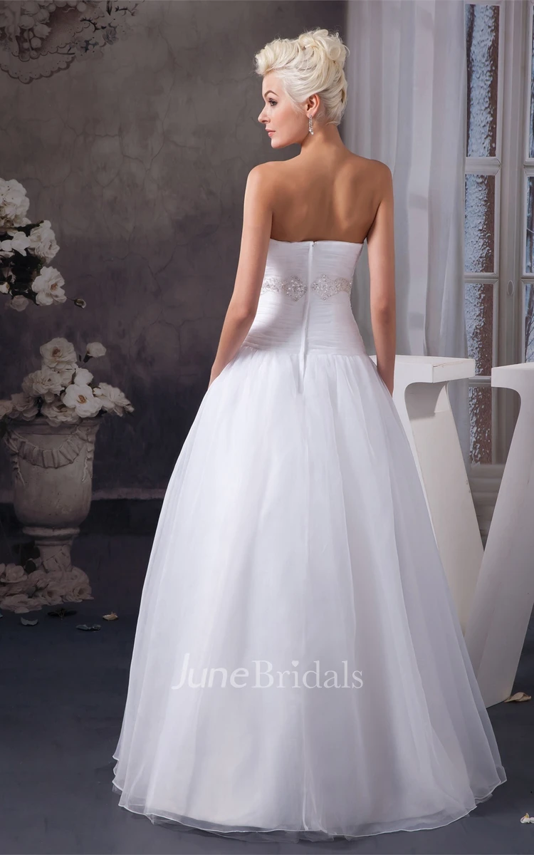 Sweetheart Tulle Ball Gown with Beading and Criss-Cross Ruching