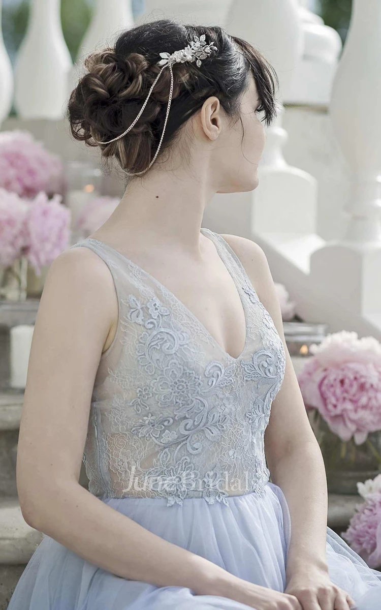 Chiffon Tulle Satin Lace Embroidered Wedding Dress
