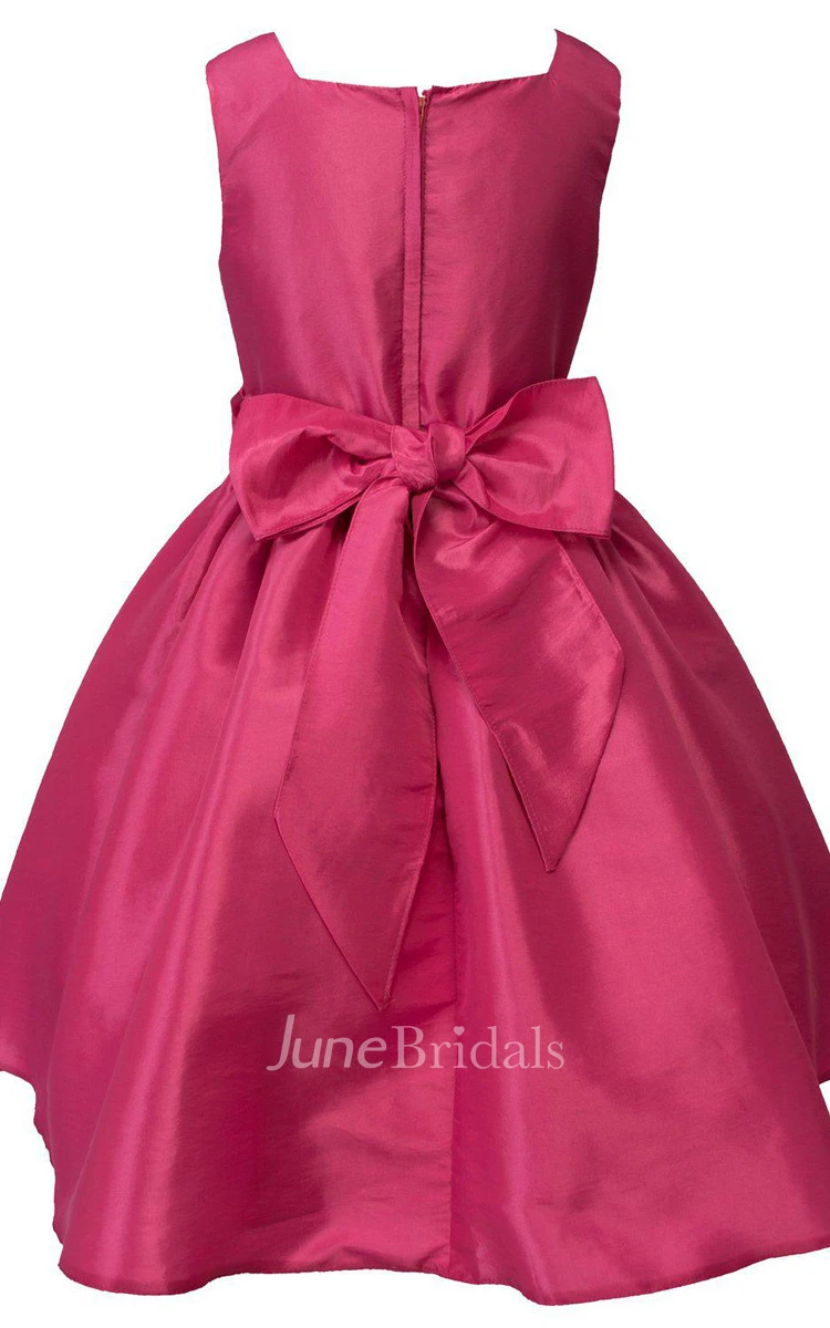 Sleeveless A-line Pleated Dress With Flowers Detachable Jacket