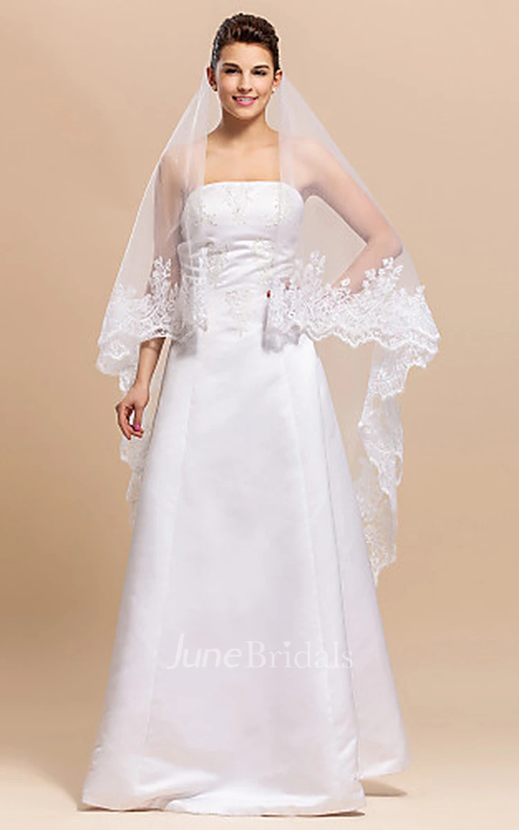 Gracious One-tier Tulle Chapel Wedding Veil