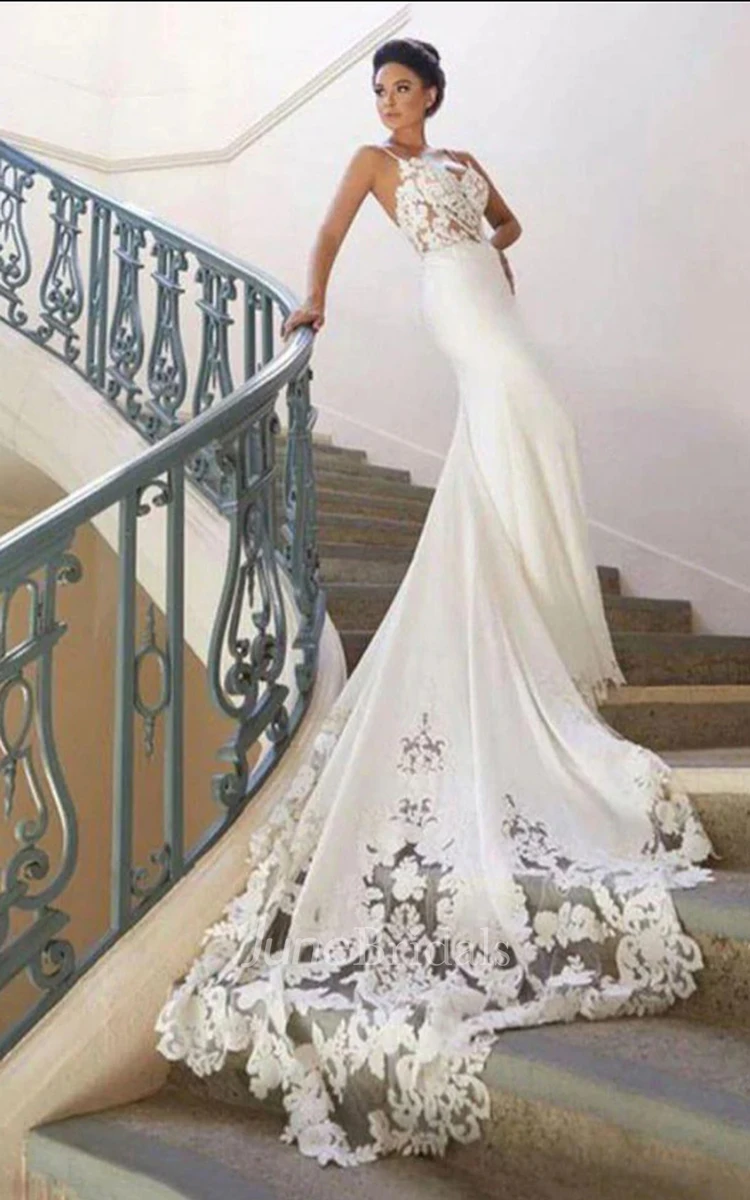 Open Middle Wedding Dress