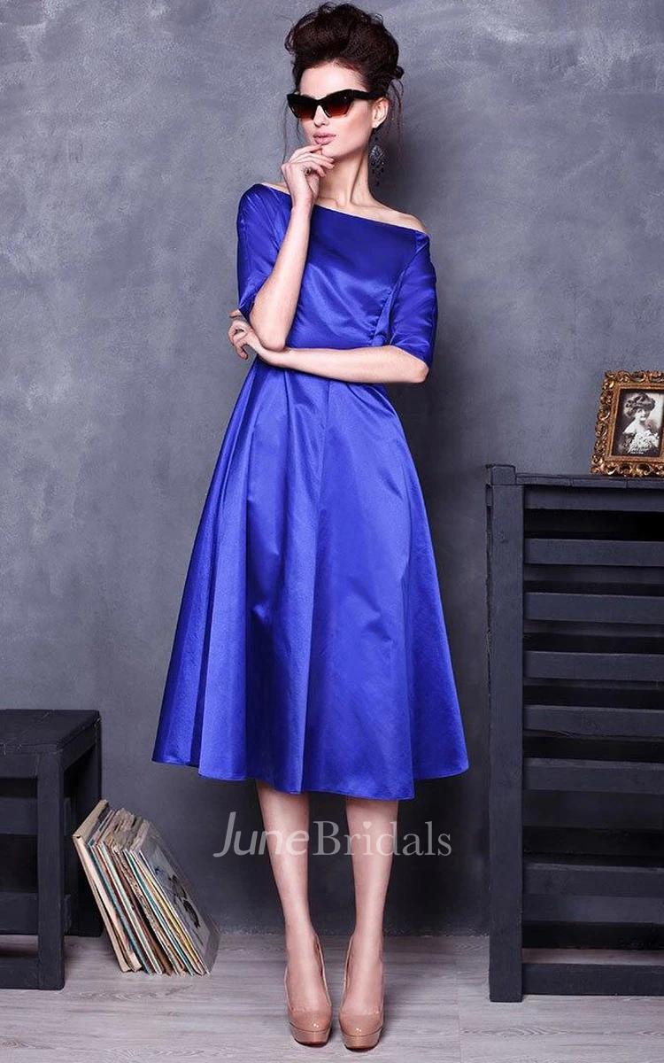 Half sleeve knee length cheap dresses