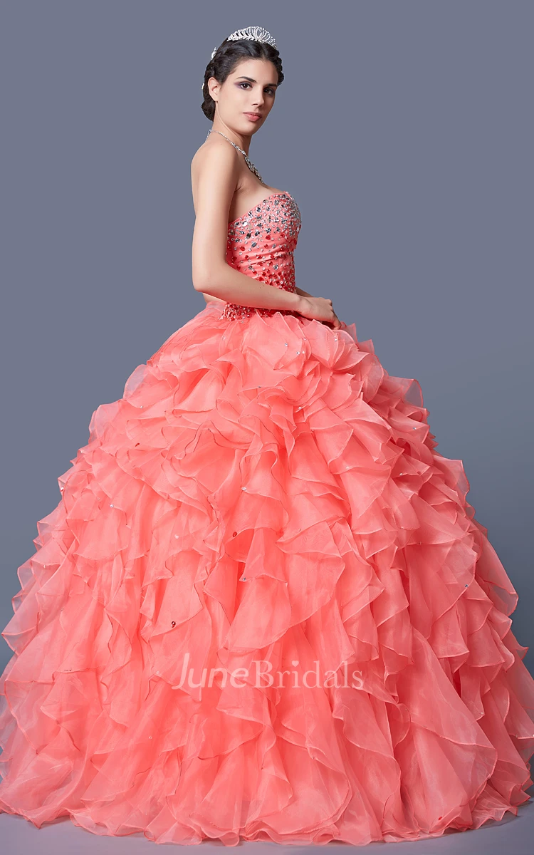 Flowing Formal Gown With Ruffled Skirt Flattering Look Stylish Dress