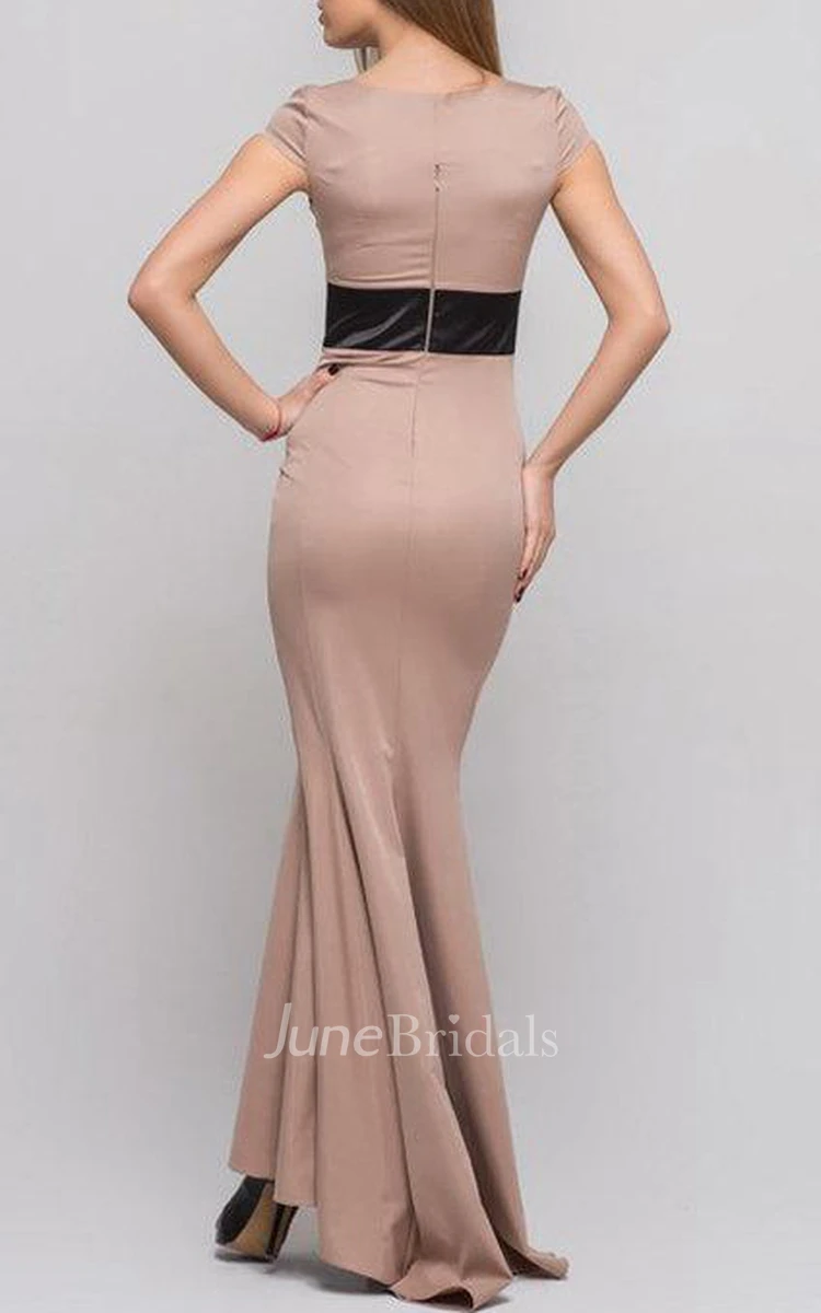 Beige Maxi Woman Cocktail Wedding Formal Mermaid Long Prom Evening Gown Bridesmaid Party Dress