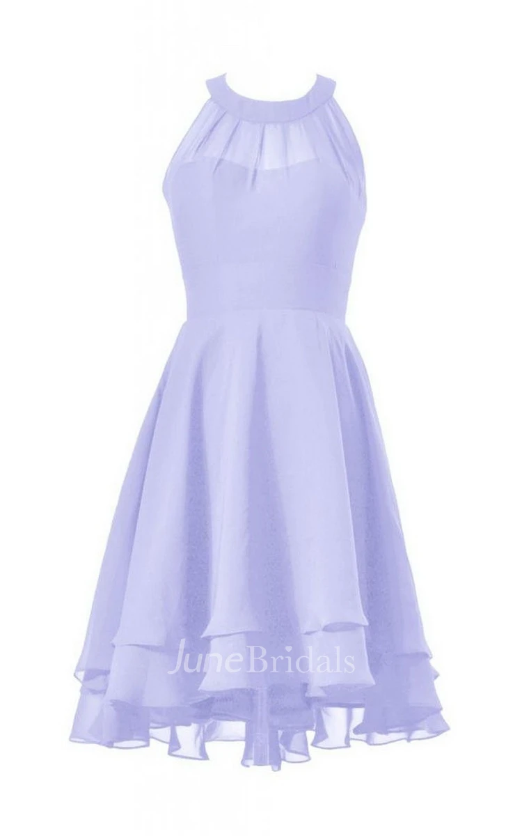 Exquisite Jewel Chiffon Short Dress With Tieres