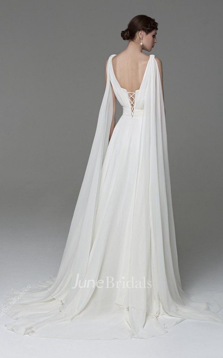 Greek Chiffon Wedding Dress