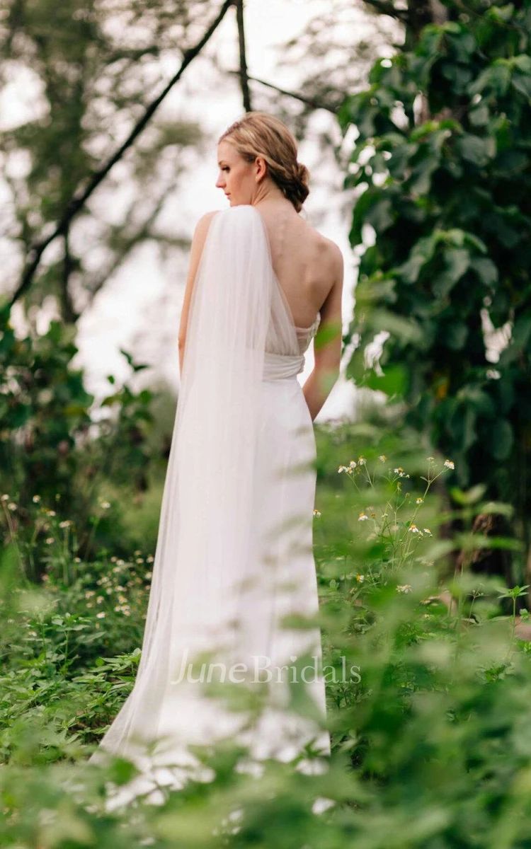 Convertible Sweetheart A-Line Chiffon Wedding Dress With Lace Corset