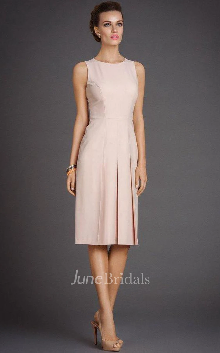 Satin Pleated Cocktail Formal Dress