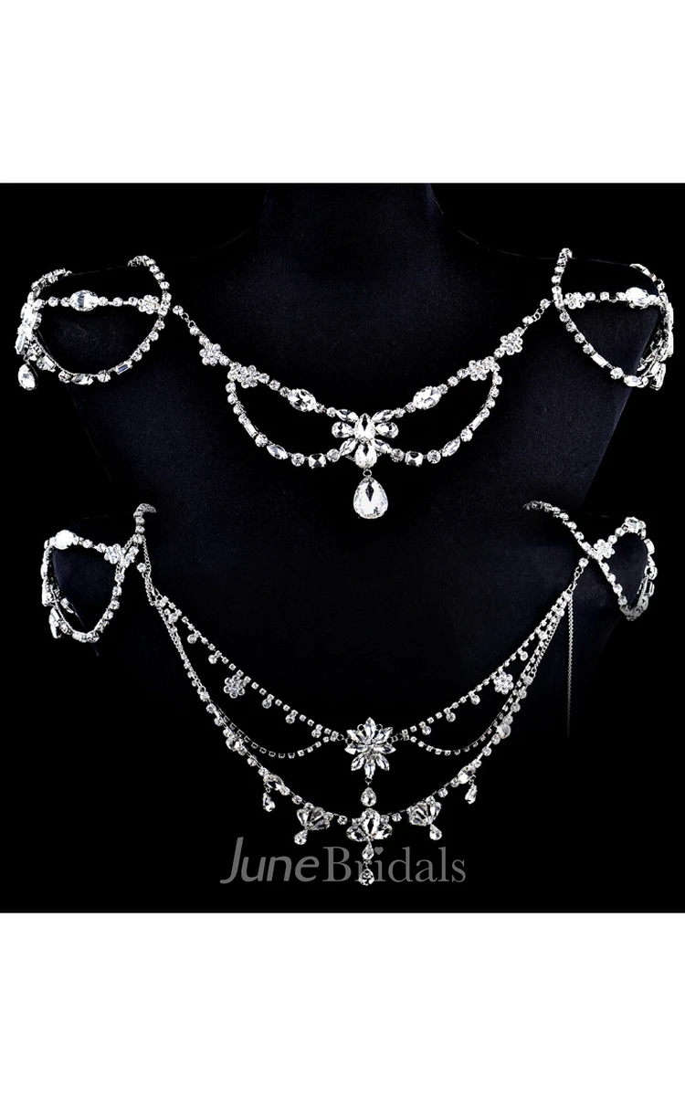 Simple Stylish Beaded Alloy Shoulder Chain