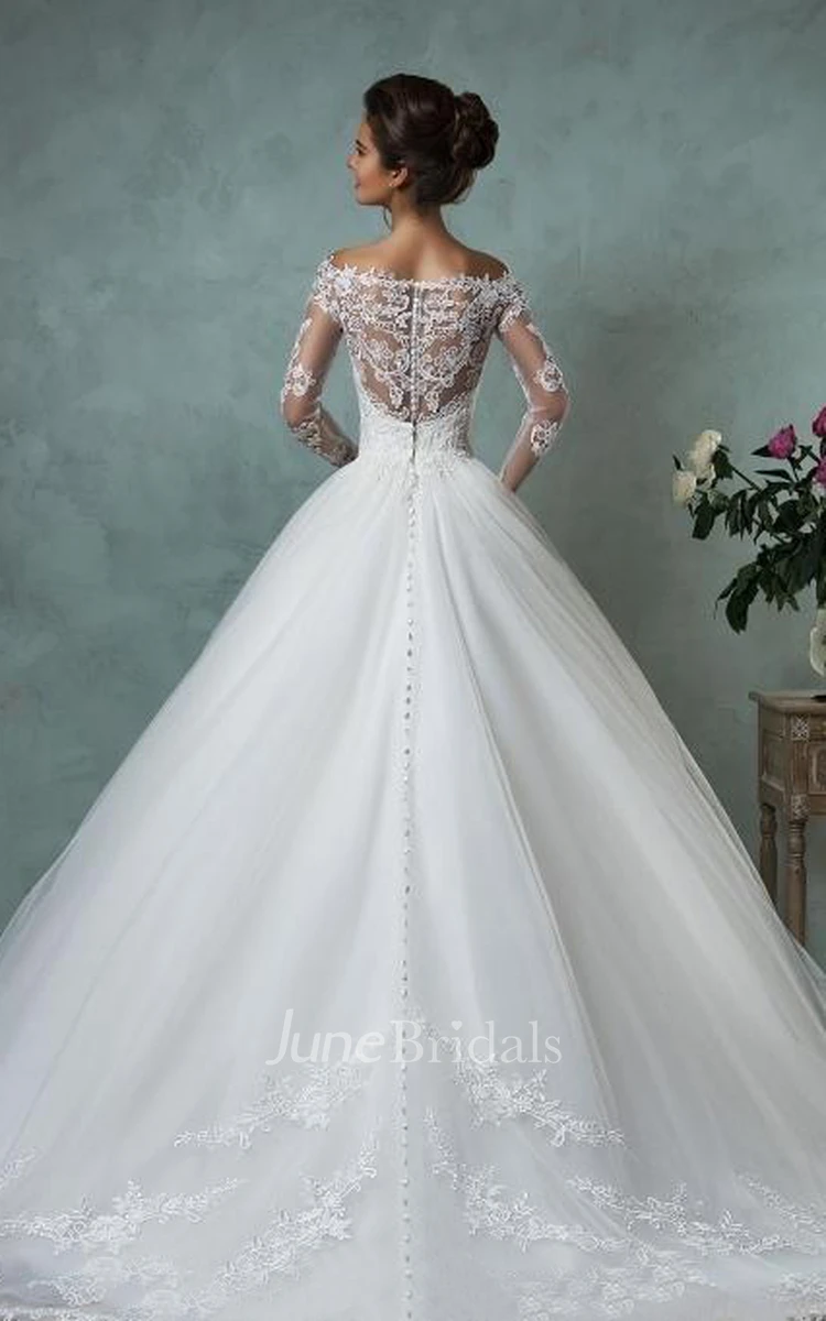 Empire Waist Ball Gown Wedding Dress