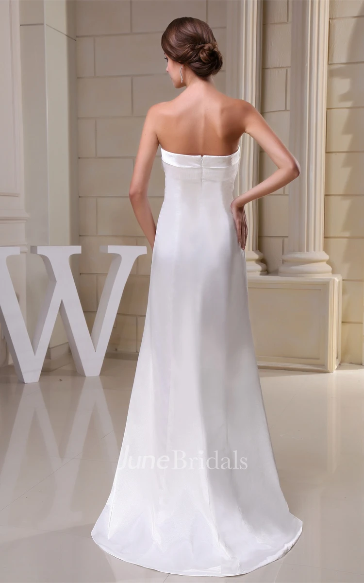 Sweetheart A-Line Floor-Length Dress with Draping