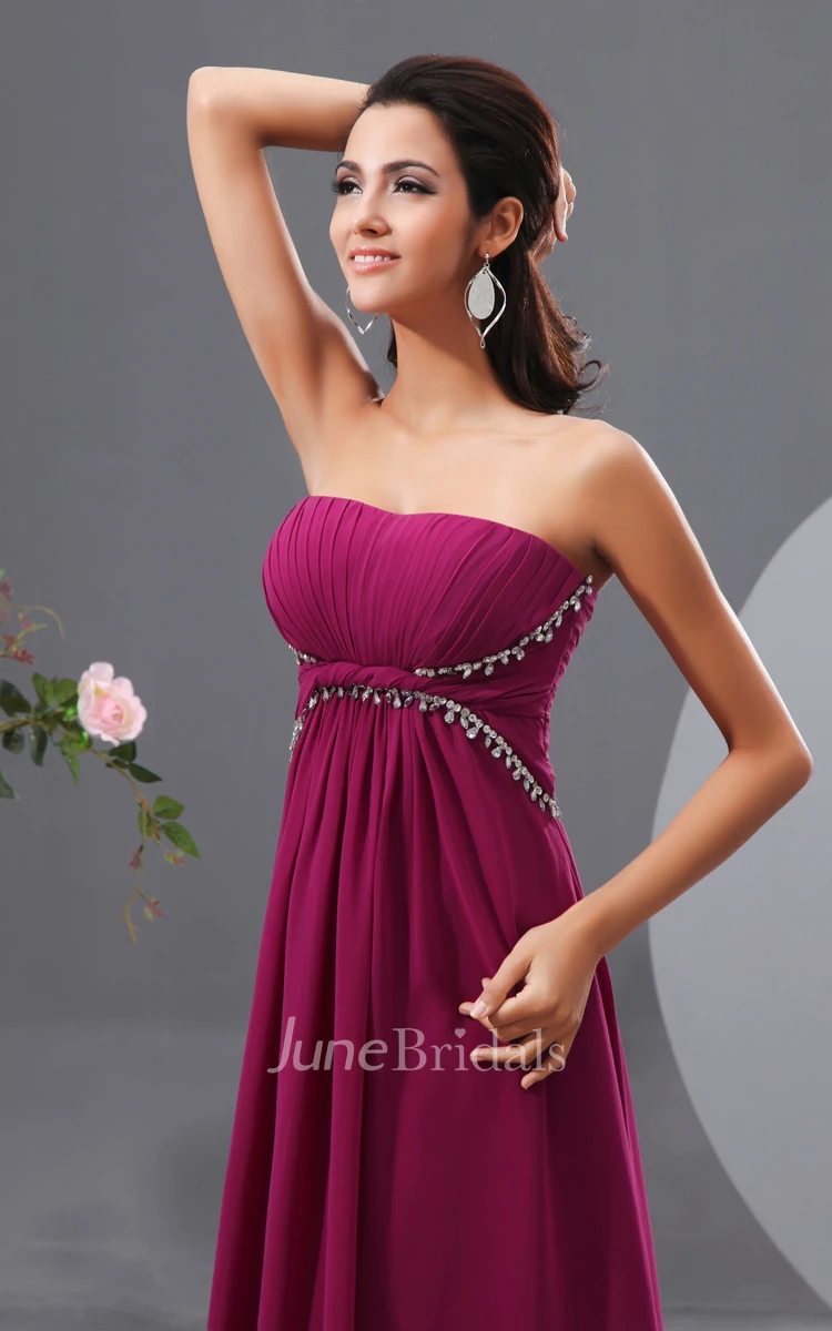 Graceful A-Line Sweetheart Sleeveless Gown With Pleats And Sequins