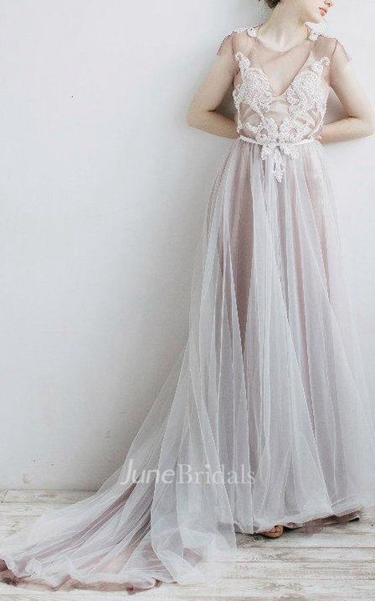 Purple beach wedding dress online