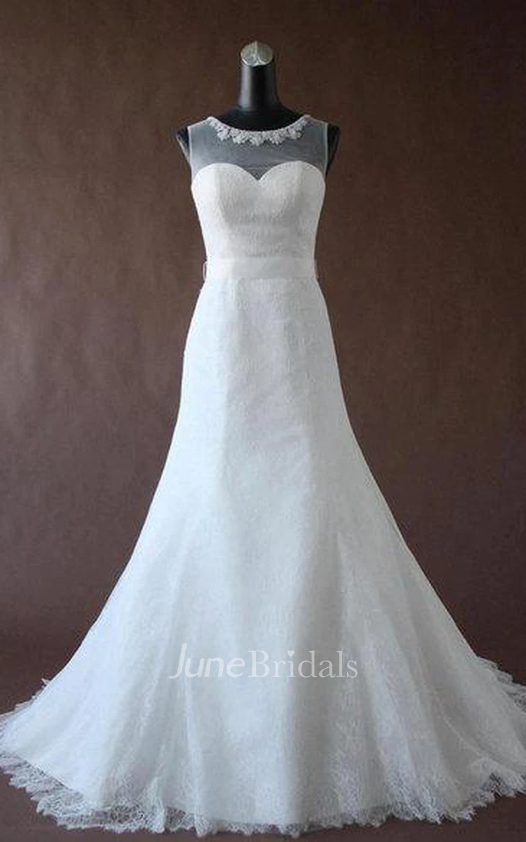 Sheath Sweetheart Tulle Lace Dress With Beading And Appliques