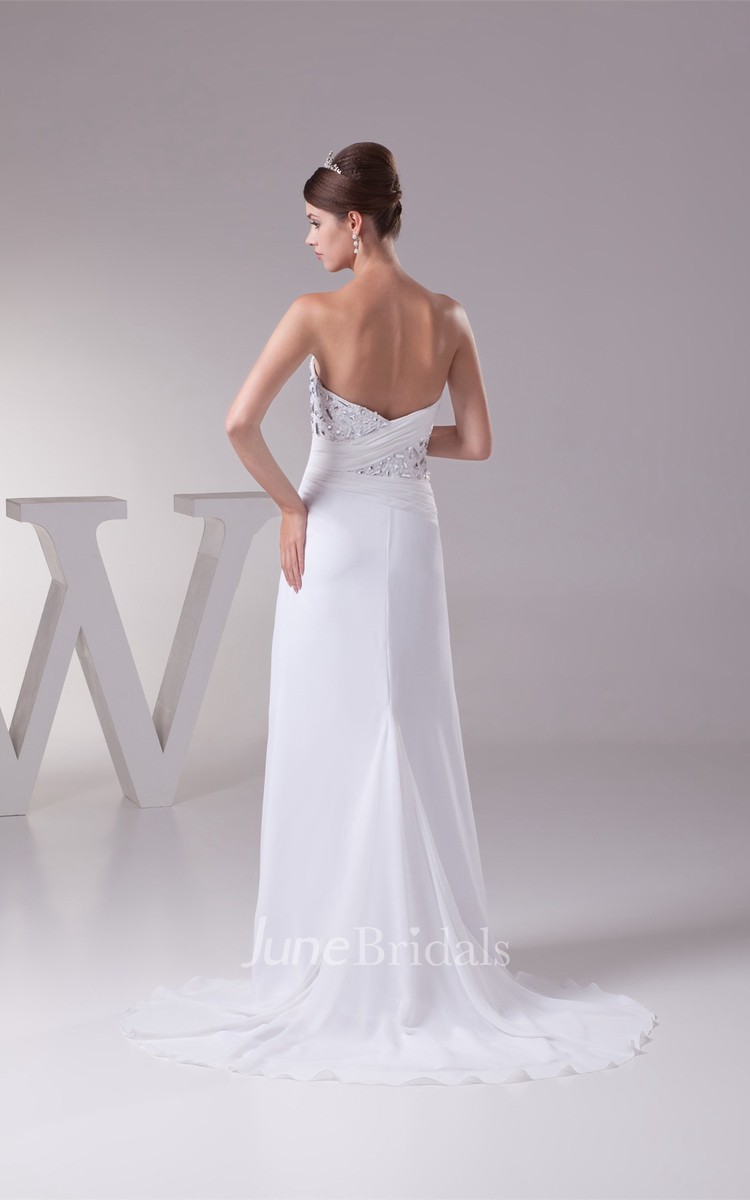 front criss cross wedding dress