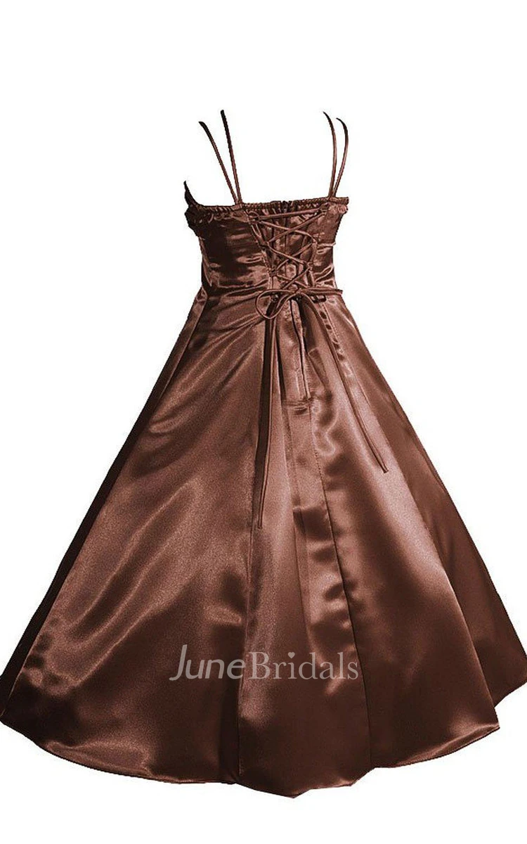 Sleeveless A-line Ruched Dress With Detachable Shawl