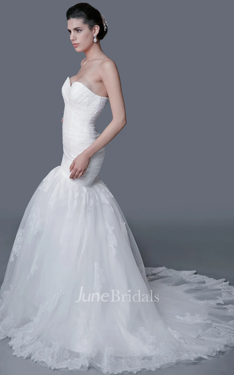 Charming Sweetheart Backless Mermaid Dress With Ruching