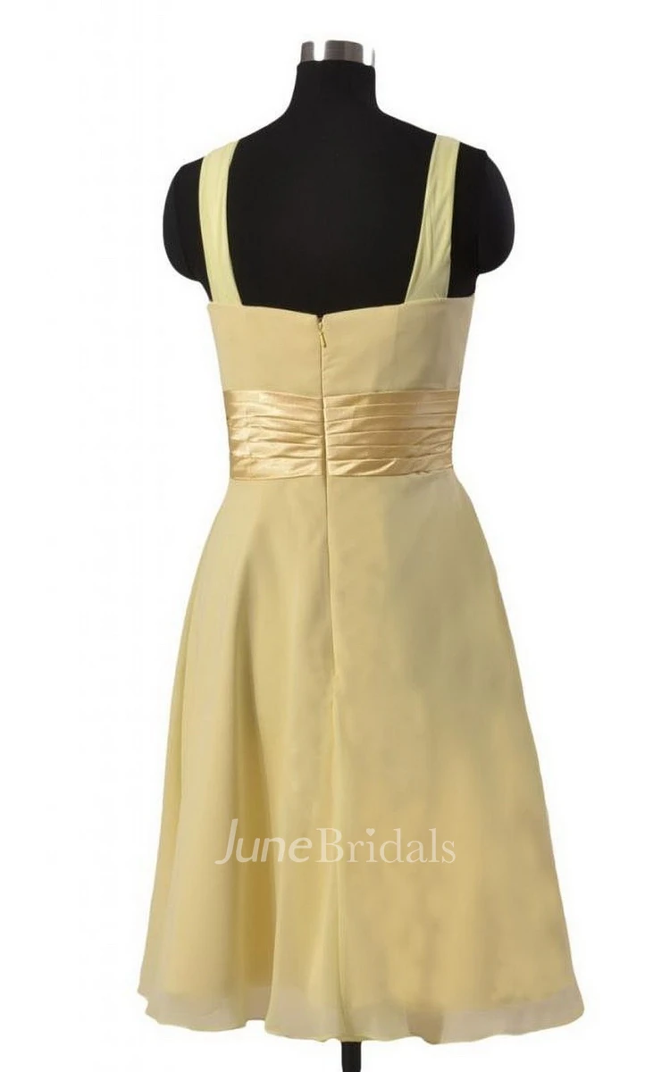 Chic Straps A-line Short Dress With Satin Band
