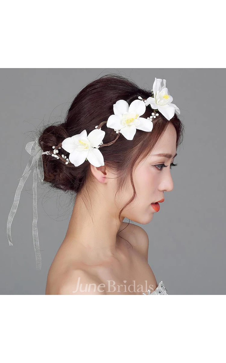 Flower Fairy Korean Flower Headdress Bride Wreath Heart Of The Female Flower Hair Wedding Holiday Jewelry