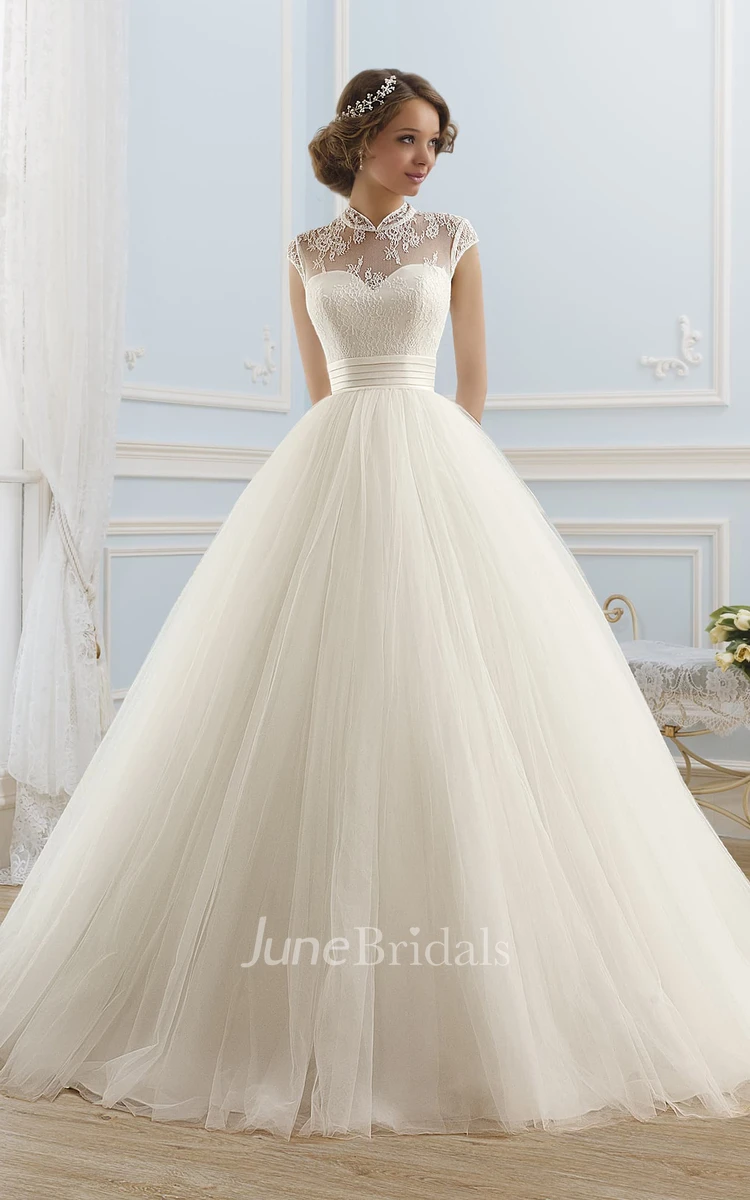 Illusion sales ball gown