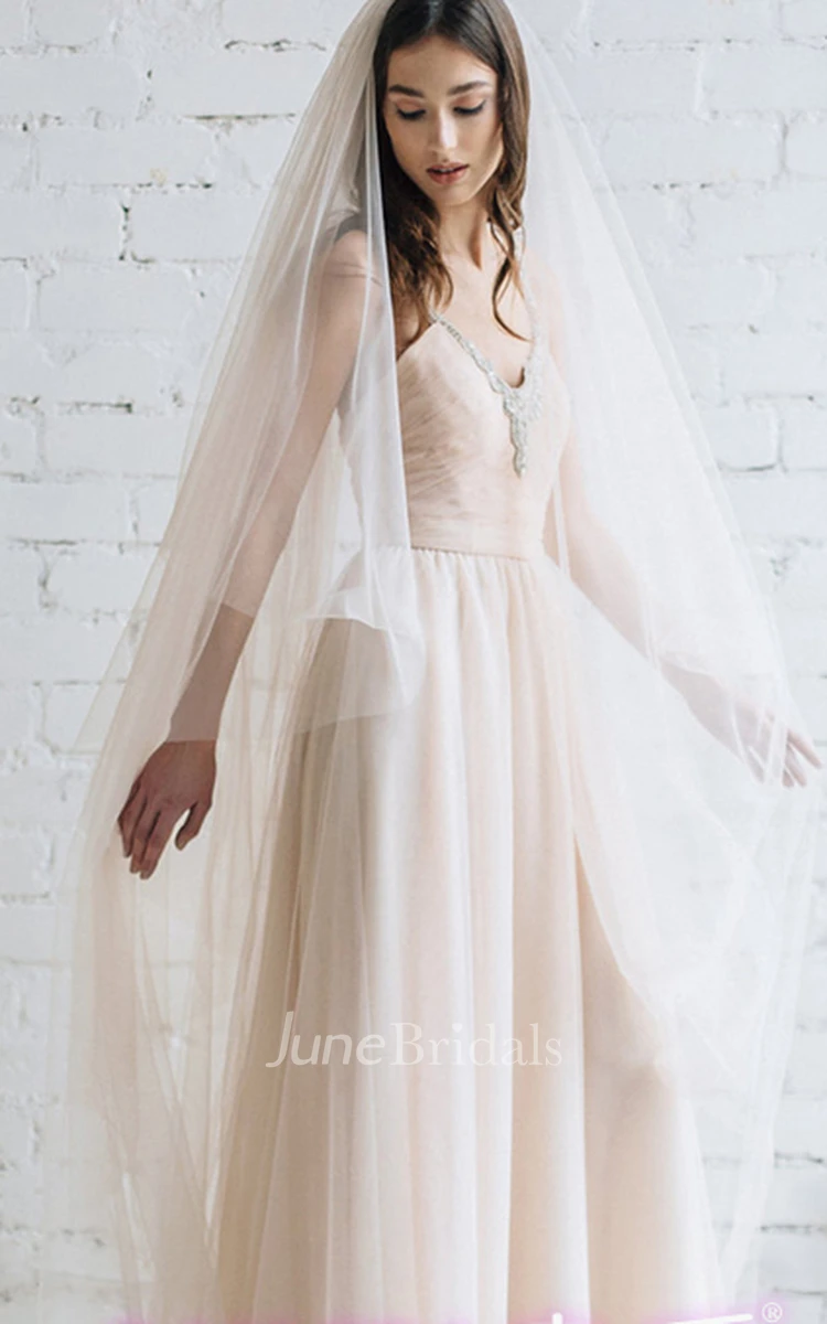 Champagne Ethereal Puffy Long Wedding Veil