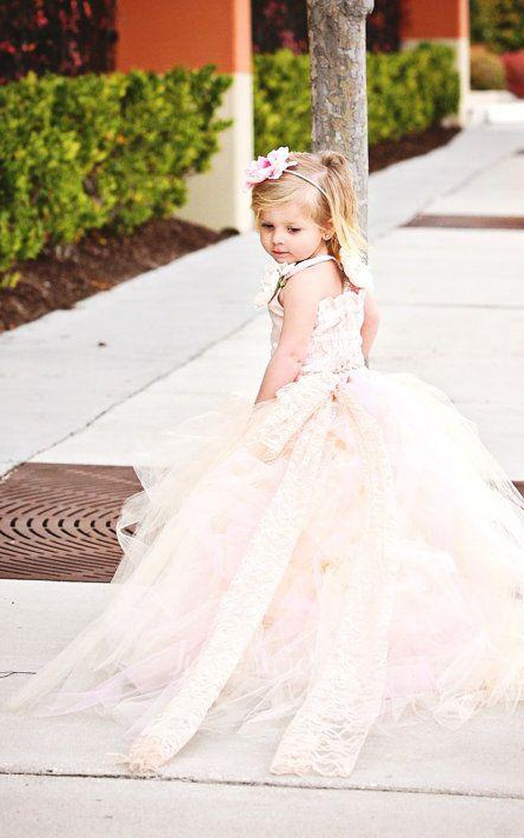 Flower Girl Dress With on sale Train