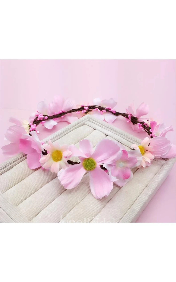 Flower Fairy Korean Flower Headdress Bride Wreath Heart Of The Female Flower Hair Wedding Holiday Jewelry